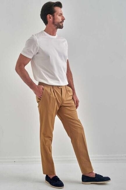 Bisse Erkek 4 Cepli Gabardin Spor Pantolon CAMEL. 3