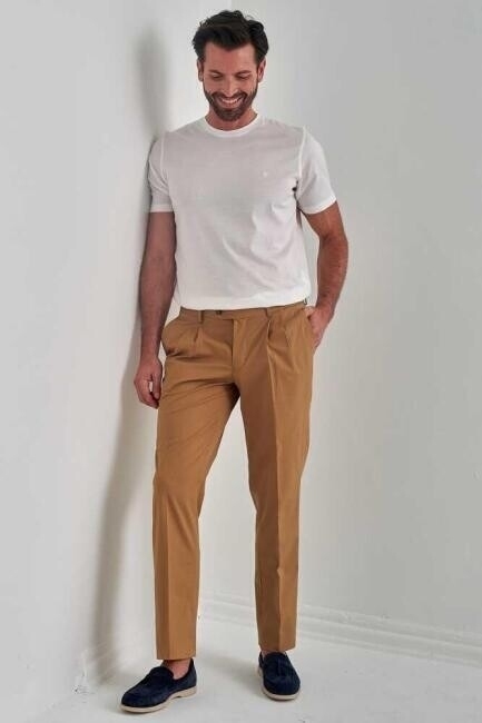 Bisse Erkek 4 Cepli Gabardin Spor Pantolon CAMEL. 1