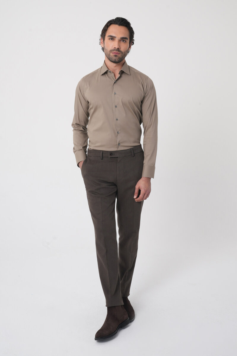 Erkek 4 Cepli Klasik Bej Pantolon (1)