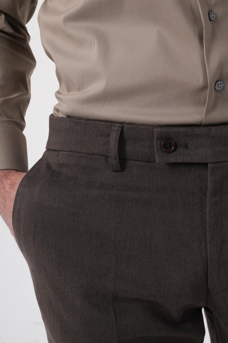 Erkek 4 Cepli Klasik Bej Pantolon - 4