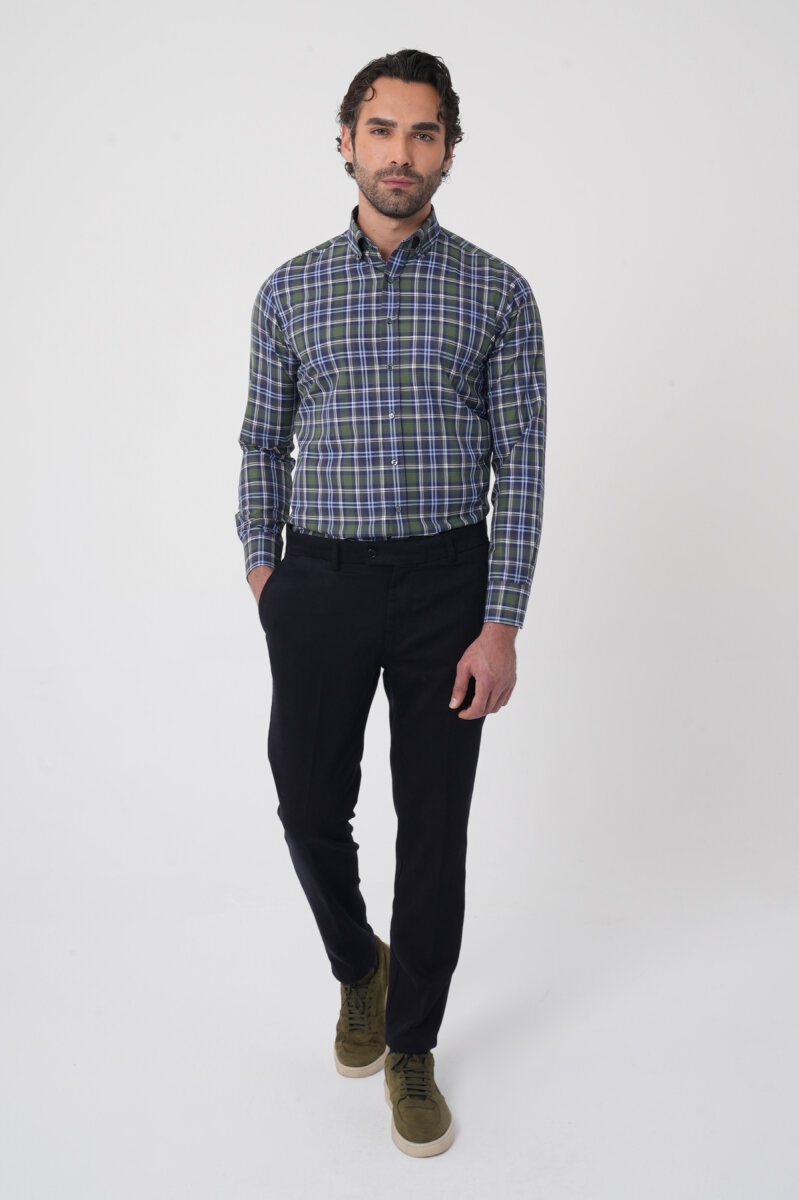 Erkek 4 Cepli Klasik Lacivert Pantolon - 3