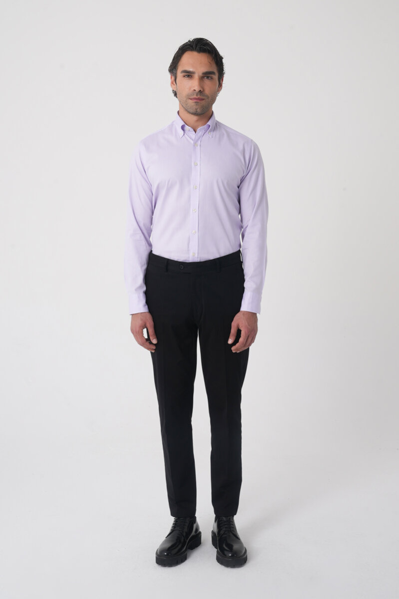 Erkek 4 Cepli Siyah Klasik Pantolon - 1