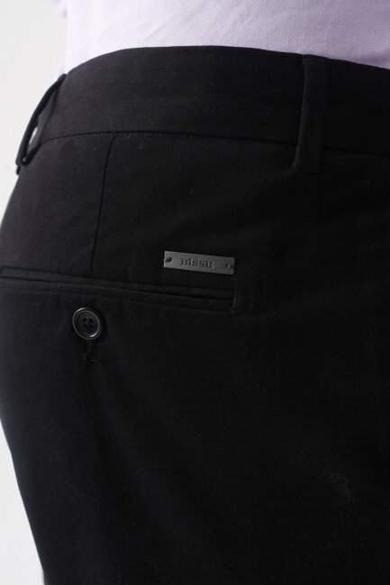 Erkek 4 Cepli Siyah Klasik Pantolon - 6