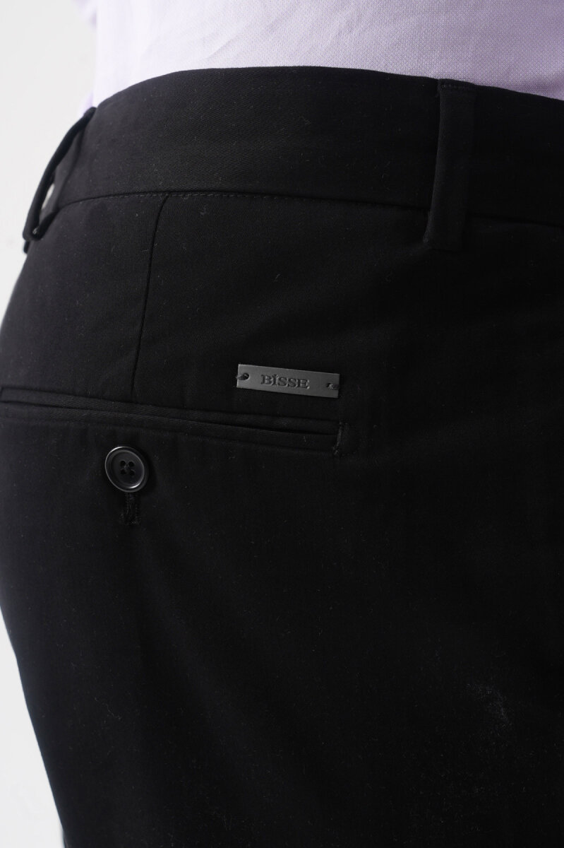 Erkek 4 Cepli Siyah Klasik Pantolon - 6