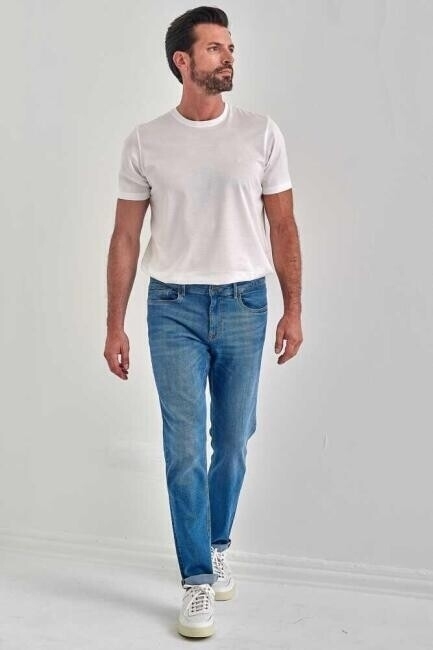 5 Cepli Lacivert Jean Erkek Pantolon - 5