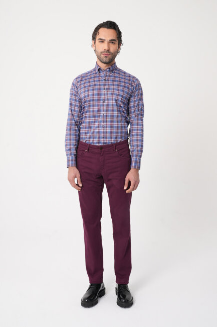 Erkek 5 Cepli Spor Pantolon Bordo