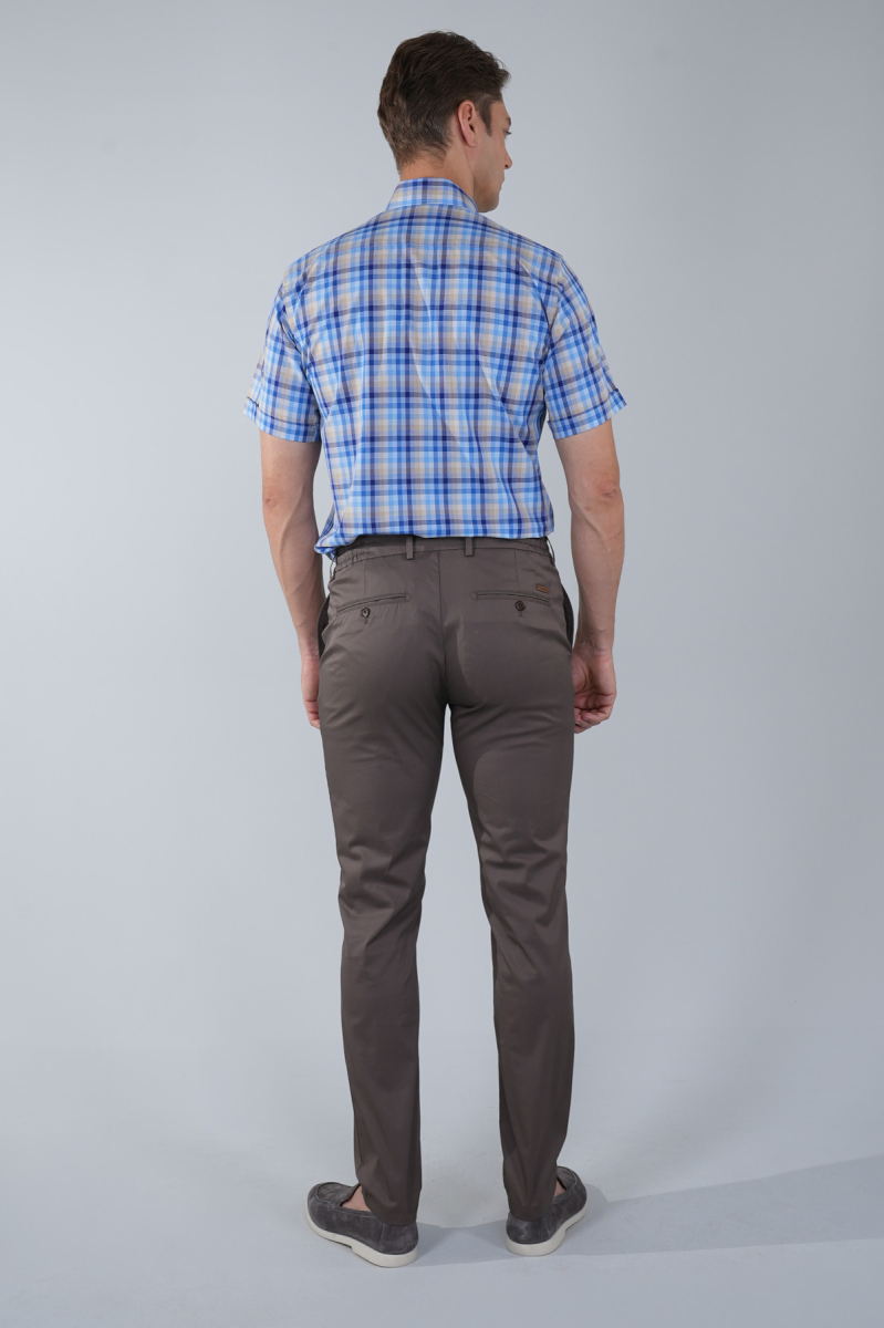 Erkek Açık Kahve Pamuklu Comfort Lastikli Bağcıklı Spor Pantolon (1)