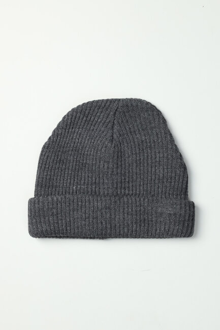 Erkek Antrasit Düz Bere Kaşkol Seti - 3