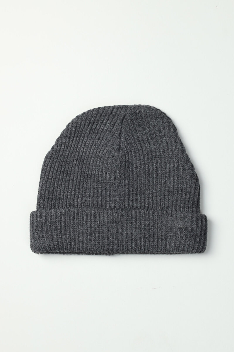 Erkek Antrasit Düz Bere Kaşkol Seti - 3