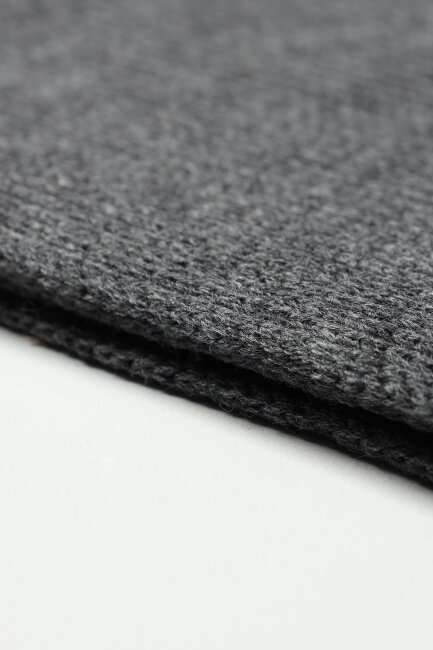 Erkek Antrasit Düz Bere Kaşkol Seti - 6