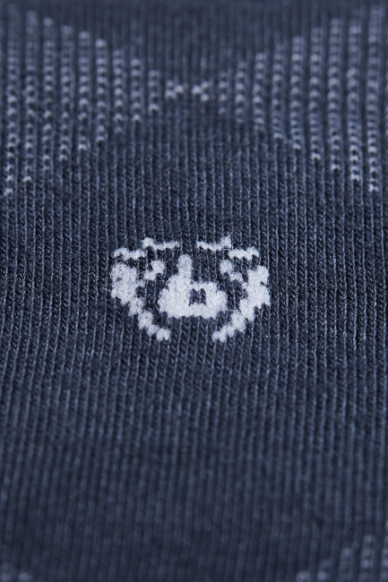 Erkek Baklava Desenli Bambu Dikişsiz Uzun Soket Çorap Antrasit Gri - 2