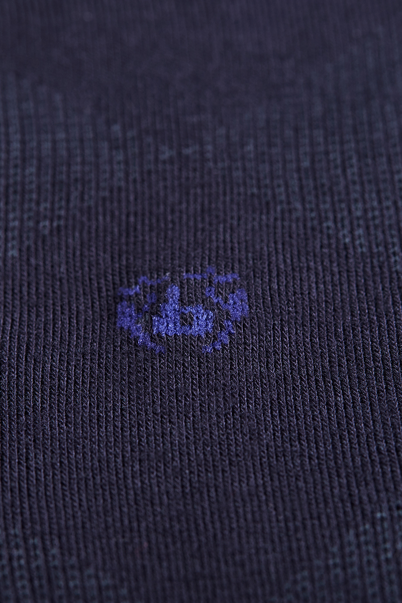 Erkek Baklava Desenli Bambu Dikişsiz Uzun Soket Lacivert Çorap (1)