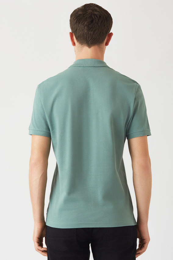 Pike Düğmeli Balenli Polo Yaka Mint Erkek T-Shirt - 2