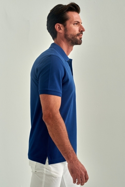 Pike Düğmeli Balenli Polo Yaka İndigo Erkek T-Shirt - 3