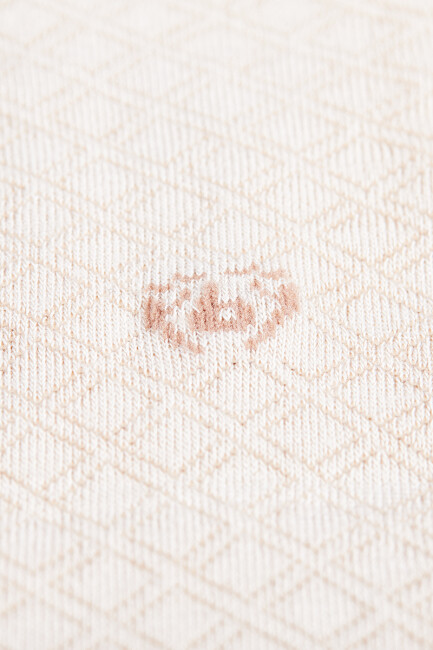 Erkek Bambu Desenli Bej Uzun Soket Çorap - 2