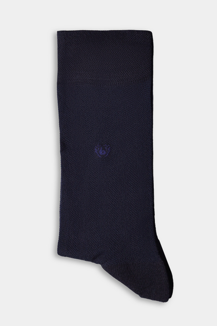 Erkek Bambu Desenli Lacivert Çorap - 1