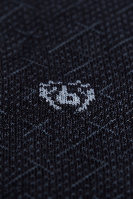 Erkek Bambu Desenli Siyah Gri Çorap - 2