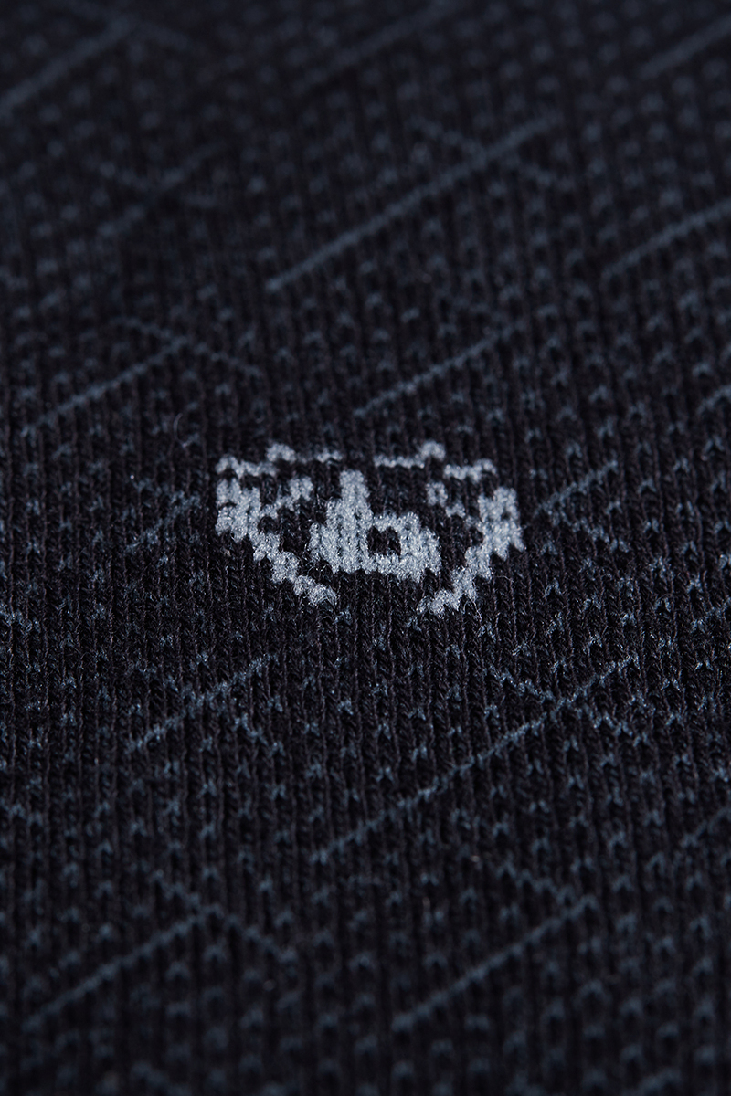 Erkek Bambu Desenli Siyah Gri Çorap - 2