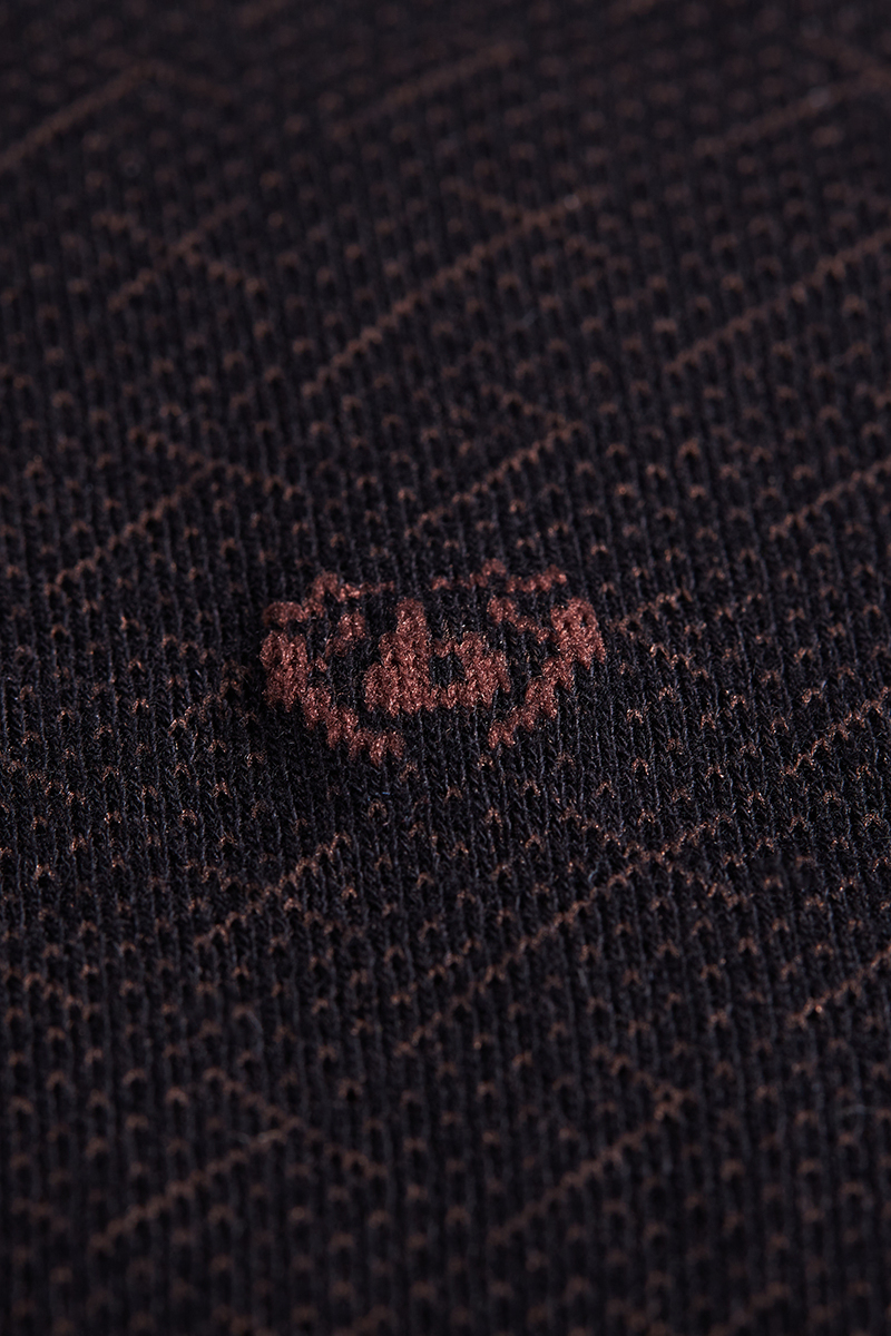 Erkek Bambu Desenli Siyah Kahve Çorap (1)