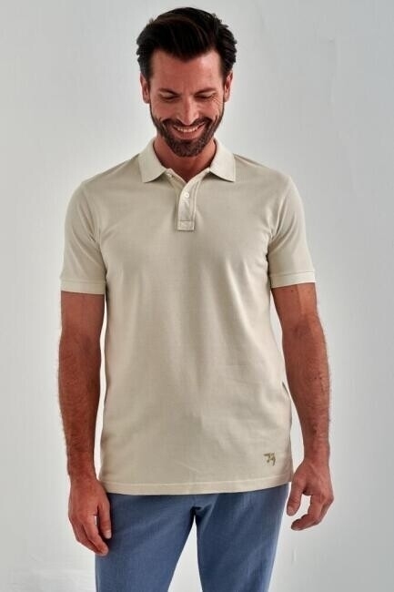 Erkek Baskılı Polo Yaka T-Shirt Tas - 1