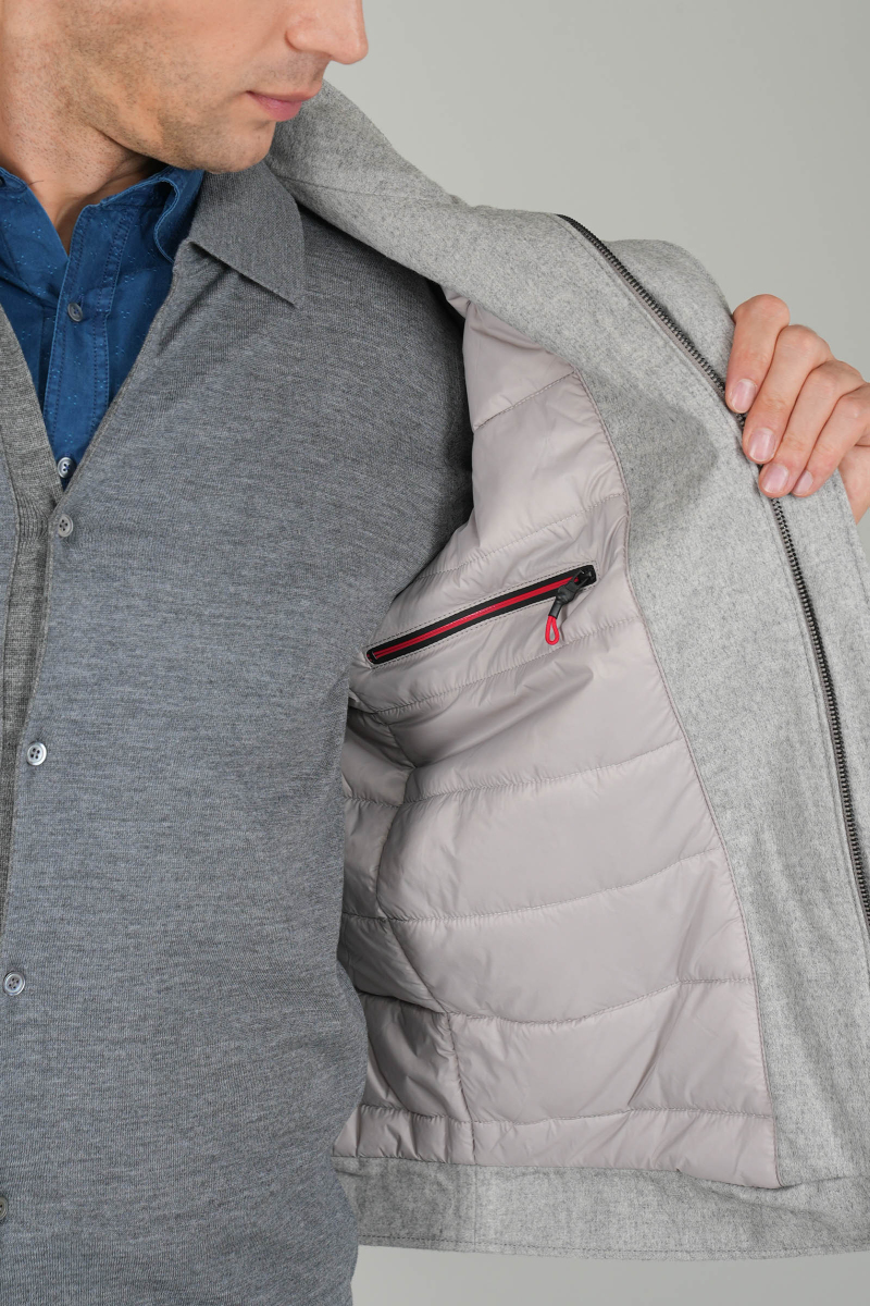 Erkek Bej Kaşe Flanel Mont - 4