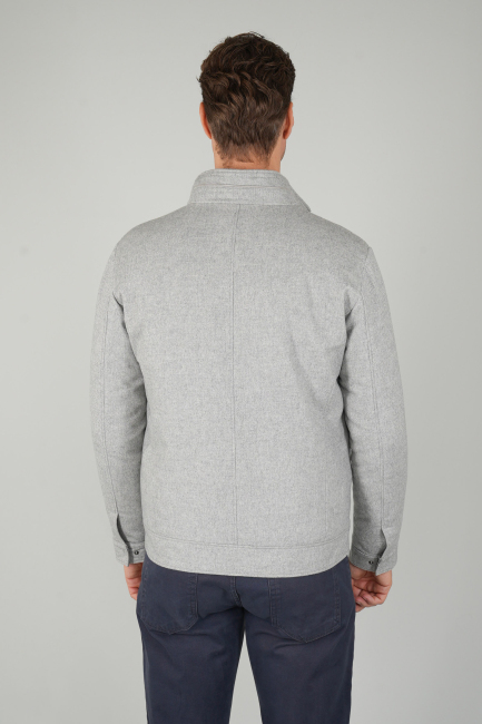 Erkek Bej Kaşe Flanel Mont - 3