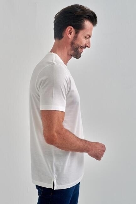 Bisse Erkek Bisiklet Yaka T-Shirt BEYAZ. 3 Bisse Erkek Bisiklet Yaka T-Shirt BEYAZ. 3