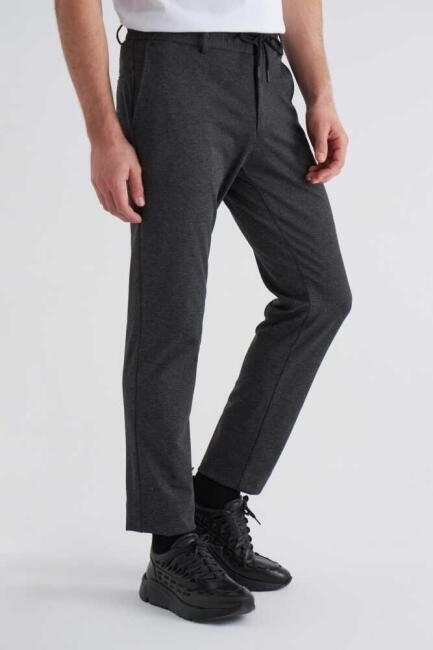 Erkek Cepli Antrasit Örme Jogger Pantolon - 6