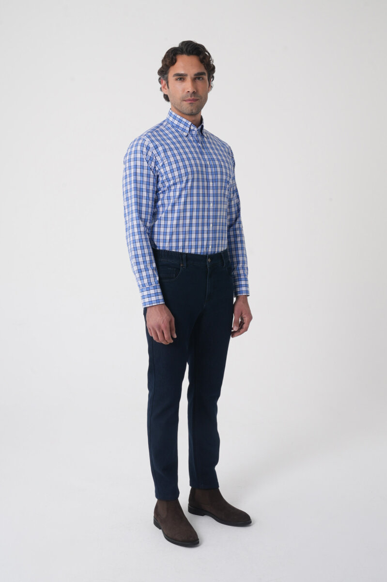 Erkek Denim Jean Jogger Pantolon Koyu Lacivert - 4