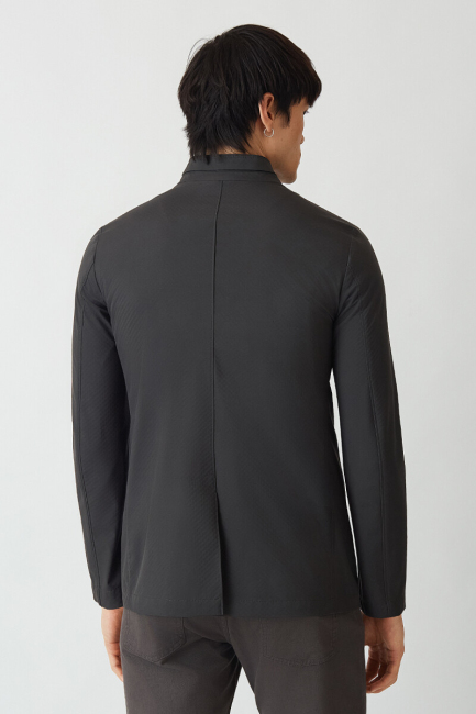 Erkek Femuarlı Cep Detaylı Antrasit Mont - 2