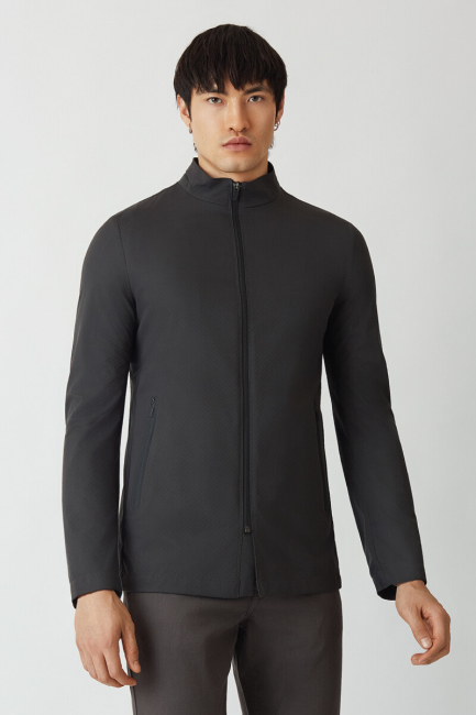 Erkek Femuarlı Cep Detaylı Antrasit Mont - 4