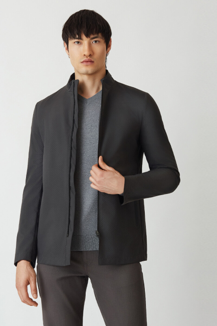 Erkek Femuarlı Cep Detaylı Antrasit Mont 