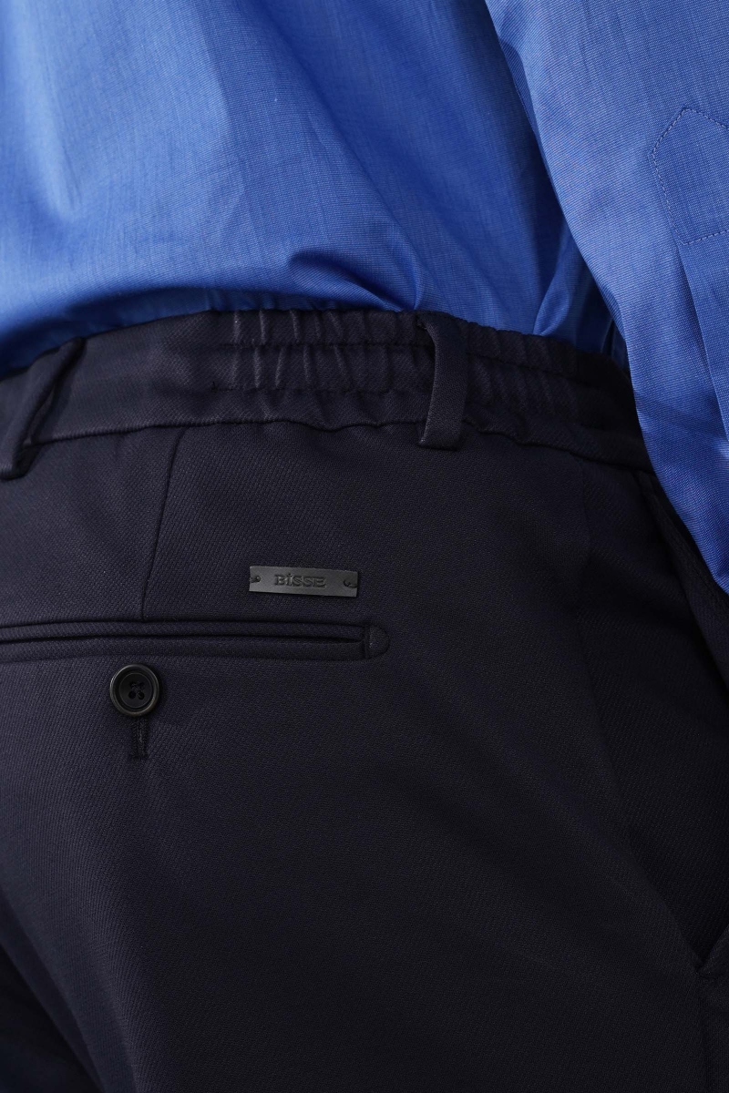 Erkek Fermuarlı Jagger Spor Lacivert Pantolon - 5