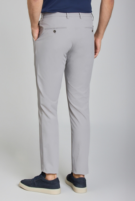 Erkek Gri Jogger Cepli Lastikli Rahat Spor Pantolon - 4