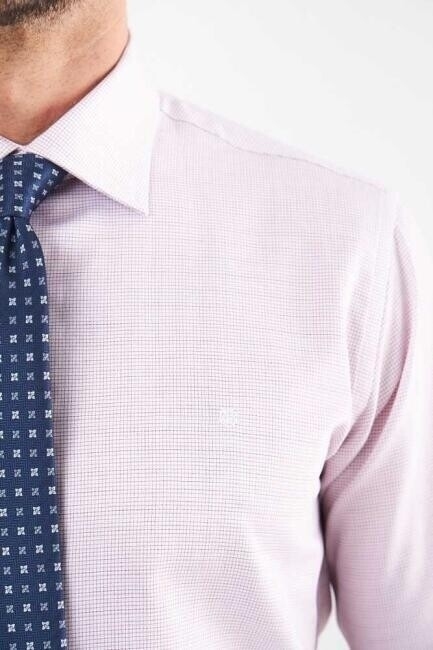 Erkek Gri Pamuk Regular Fit Klasik Gömlek - 4