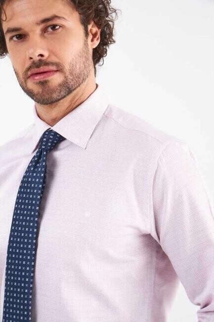 Erkek Gri Pamuk Regular Fit Klasik Gömlek - 5