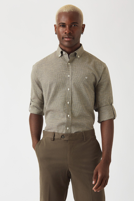 Regular Fit Gray Sport Men's Shirt