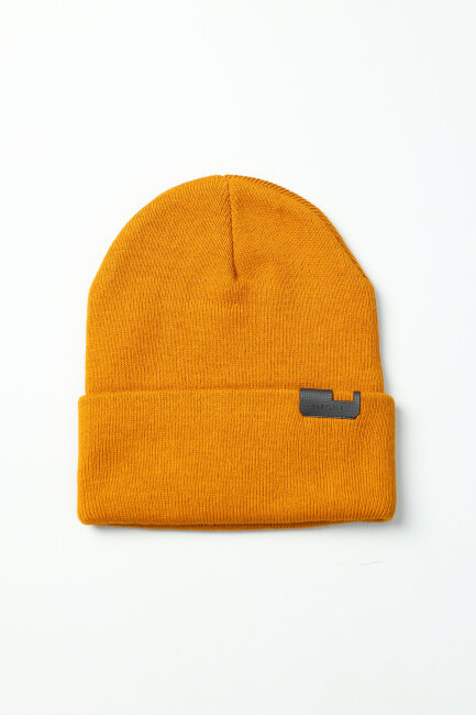 Erkek Hardal Akrilik Kaşkol Bere Seti (1)