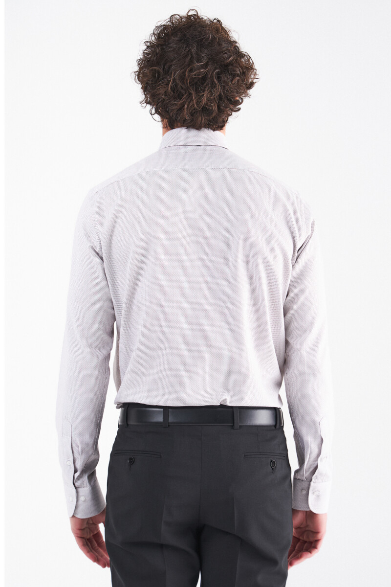 Erkek Kahve Pamuk Regular Fit Klasik Gömlek (1)