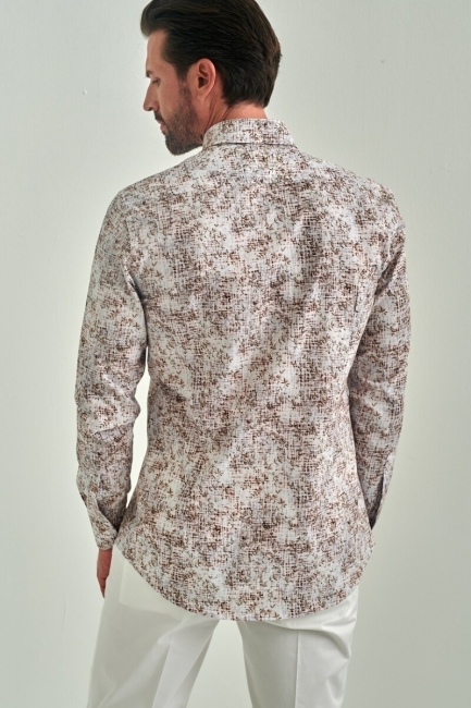 Slim Fit Coffee Sport Men's Shirt (1)