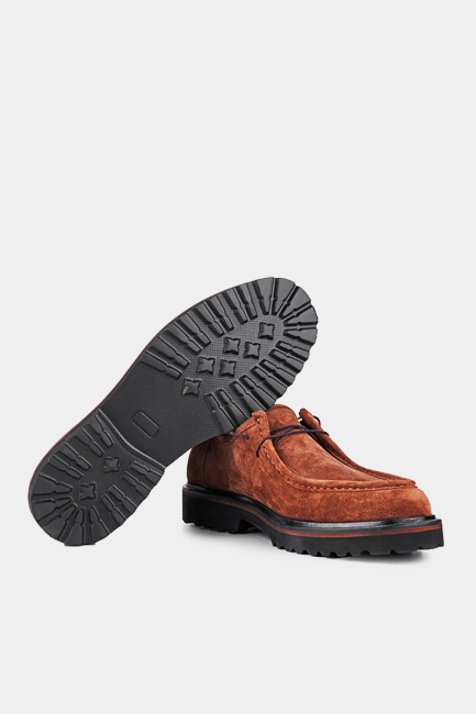 Erkek Kalın Taban Süet Ayakkabı Taba - 4