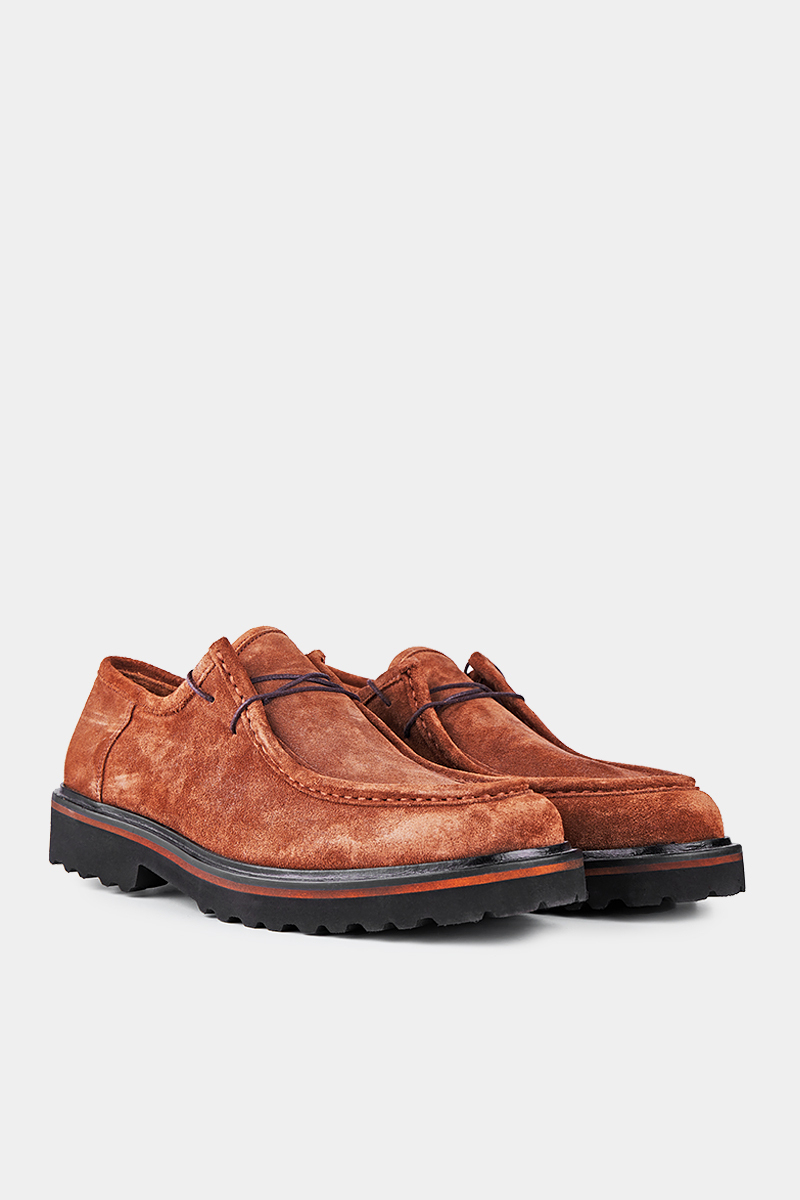 Erkek Kalın Taban Süet Ayakkabı Taba