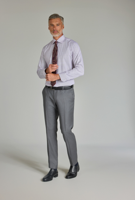 Erkek Kırmızı Pamuk Regular Fit Ofis Tarzı Klasik Gömlek - 2