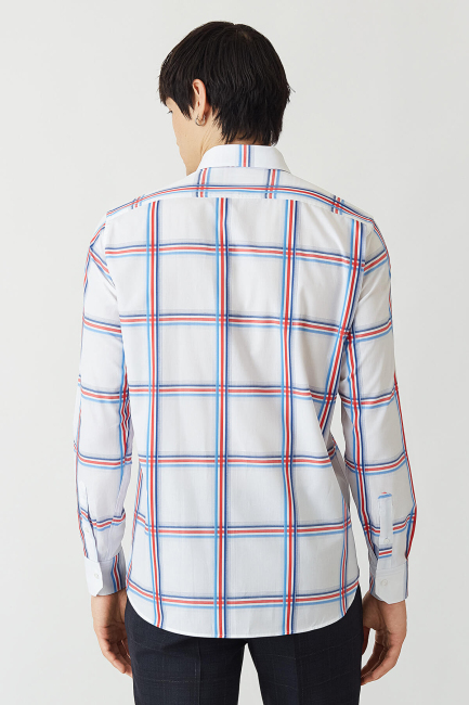 Erkek Kırmızı Paşa Yaka Regular Fit Spor Gömlek - 2