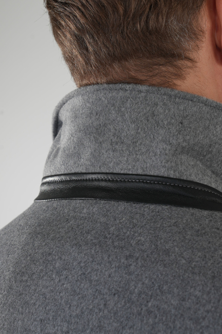 Erkek Kısa Kaşe Mont Gri - 5