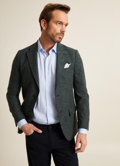 Bisse Erkek Klasik Fit 6 Drop Blazer Ceket YEŞİL. 4 Bisse Erkek Klasik Fit 6 Drop Blazer Ceket YEŞİL. 4