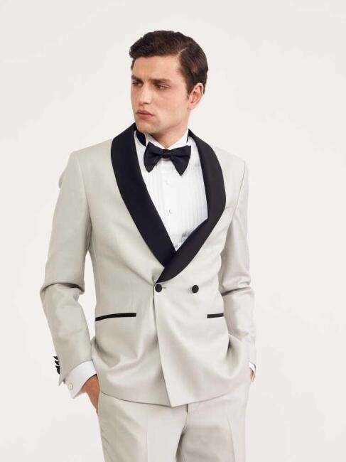 Erkek Kruvaze Slim Fit Drop 6 Smokin Takım - 4