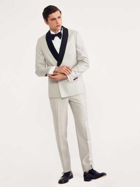 Erkek Kruvaze Slim Fit Drop 6 Smokin Takım