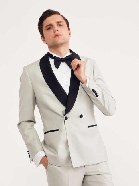 Erkek Kruvaze Slim Fit Drop 6 Smokin Takım - 6