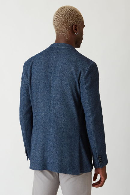 Erkek Lacivert 6 Drop Platinum Ceket - 2